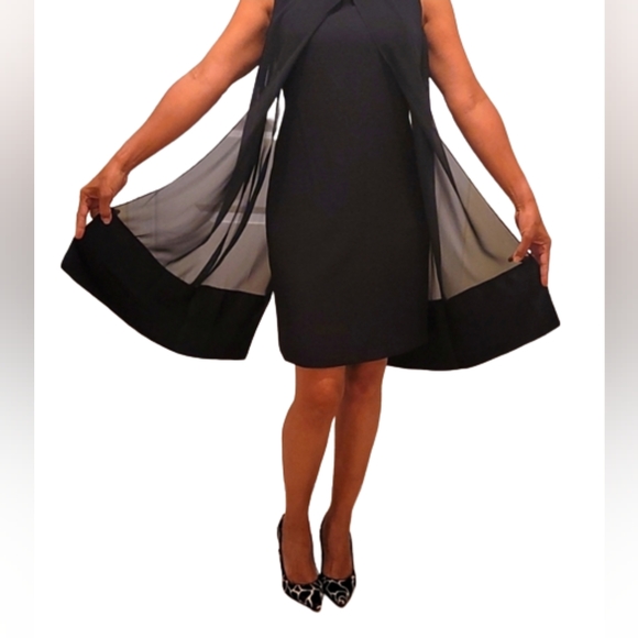Women's BLACK DRESS / COCKTAIL OVERLAY by S.L Fashion - Picture 1 of 13